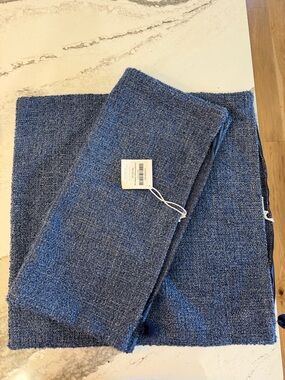 Serena & Lily Navy Textured Loop Pillow